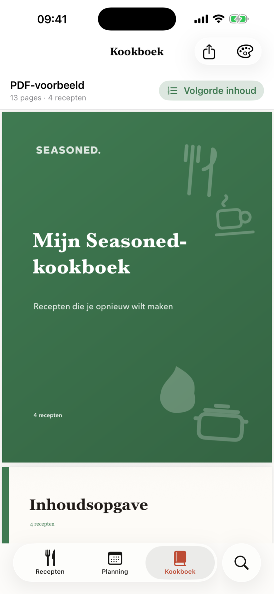 Persoonlijk kookboek in Seasoned